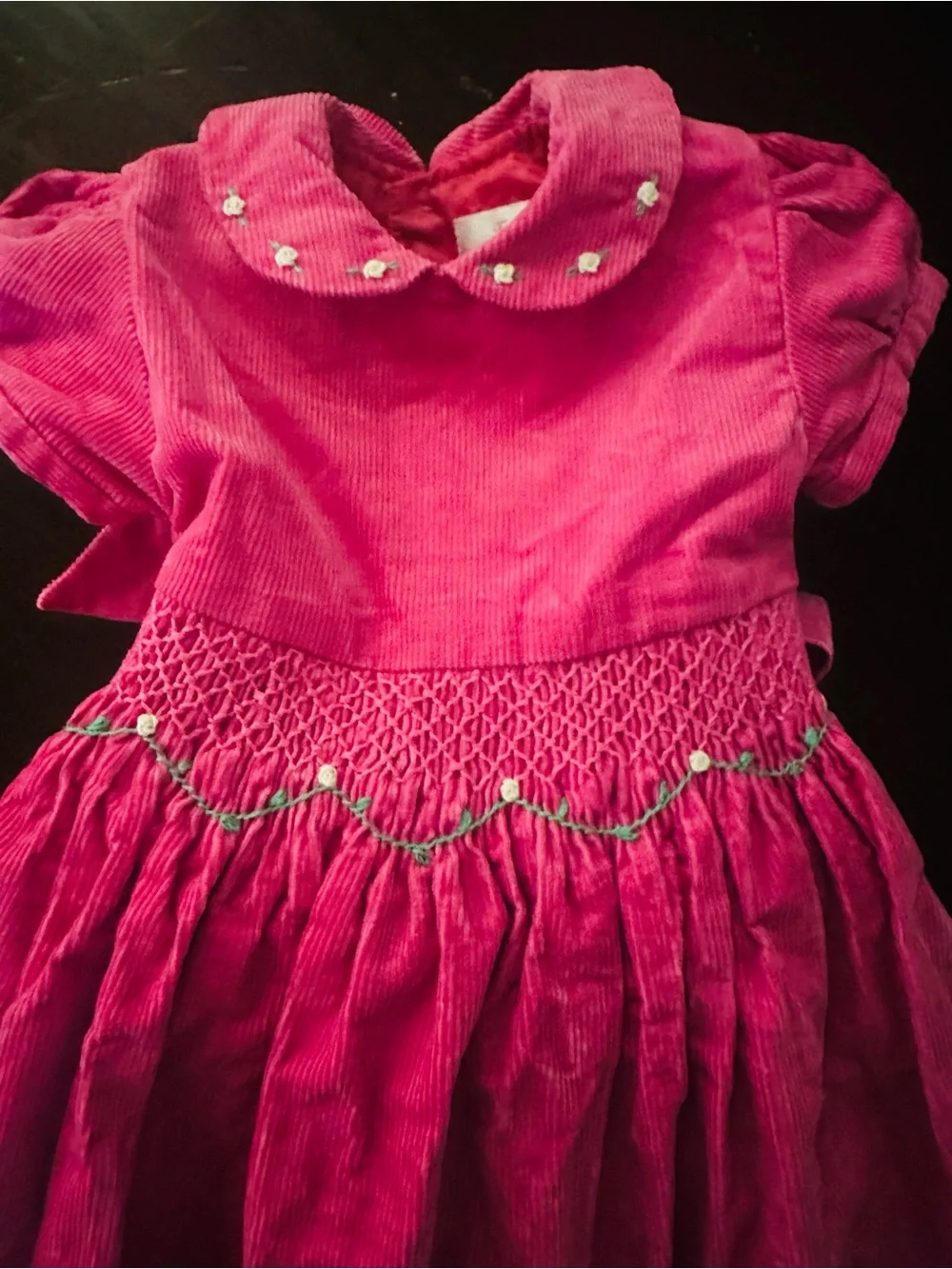 Girls' Pink Corduroy Smocked Dress 18months